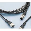binder Male 4 Way Straight to Female Straight Sensor Actuator Cable 250V 2m Polyurethane Jacket 79 5001 20 04