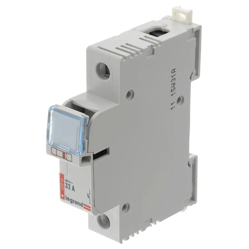 Legrand 32A 1P-Pole Rail Mount Fuse Holder, 400V AC, Polyethylene Case, Model 0 058 14