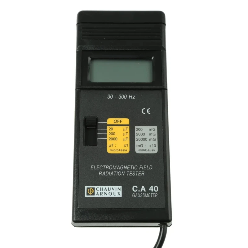 Chauvin Arnoux Portable Gaussmeter 30 Hz to 300 Hz for Electromagnetic Radiation Measurement P01167501