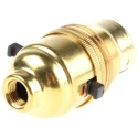 S Lilley & Son Brass GLS Lamp Holder Screw Mount Snap-Fit B22 Base M10 Thread 61mm Length 32mm Width 1413E