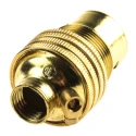 S Lilley & Son GLS Lamp Holder Screw Snap-Fit Brass Mount B15 Thread M10 Length 38.7mm Width 23.2mm 1021E