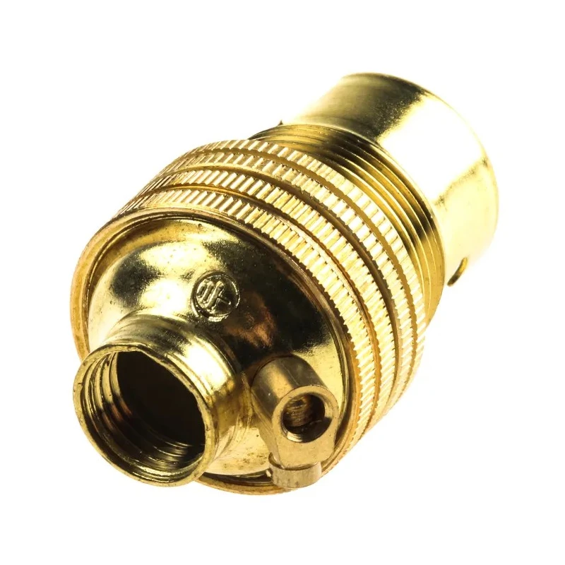 S Lilley & Son GLS Lamp Holder Screw Snap-Fit Brass Mount B15 Thread M10 Length 38.7mm Width 23.2mm 1021E