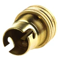 S Lilley & Son GLS Lamp Holder Screw Snap-Fit Brass Mount B15 Thread M10 Length 38.7mm Width 23.2mm 1021E