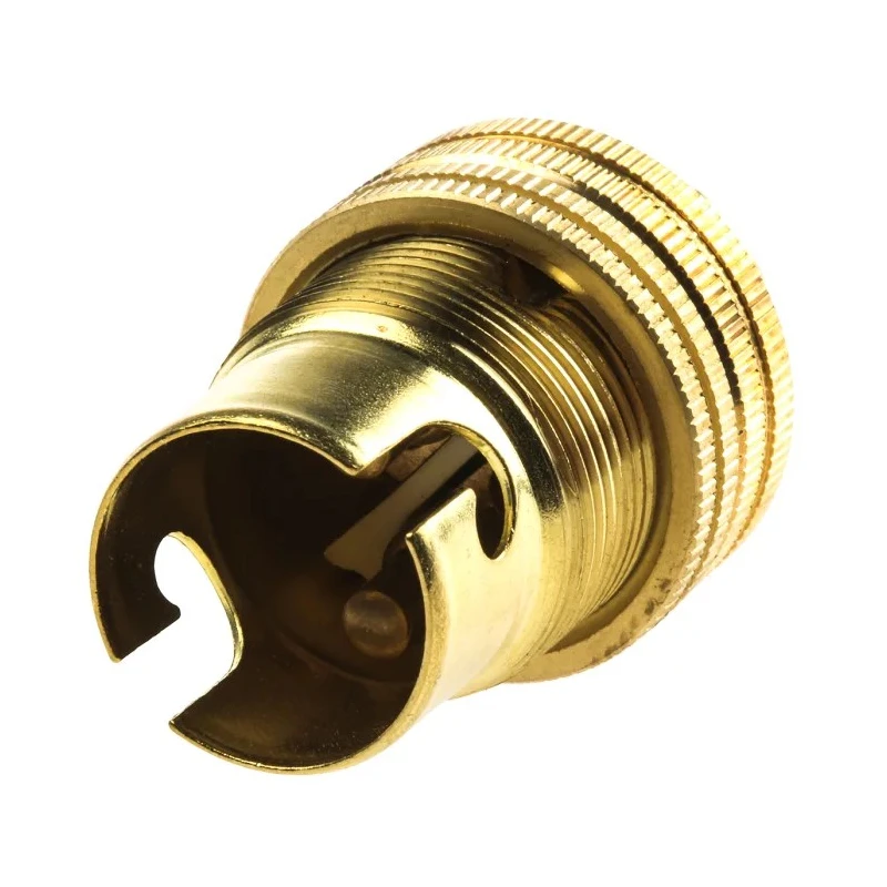 S Lilley & Son GLS Lamp Holder Screw Snap-Fit Brass Mount B15 Thread M10 Length 38.7mm Width 23.2mm 1021E