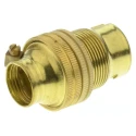 S Lilley & Son Brass GLS Lamp Holder Screw Mount Snap-Fit Base B15 Thread 1/2 in. x 26TPI 3023E