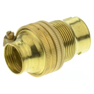 S Lilley & Son Brass GLS Lamp Holder Screw Mount Snap-Fit Base B15 Thread 1/2 in. x 26TPI 3023E