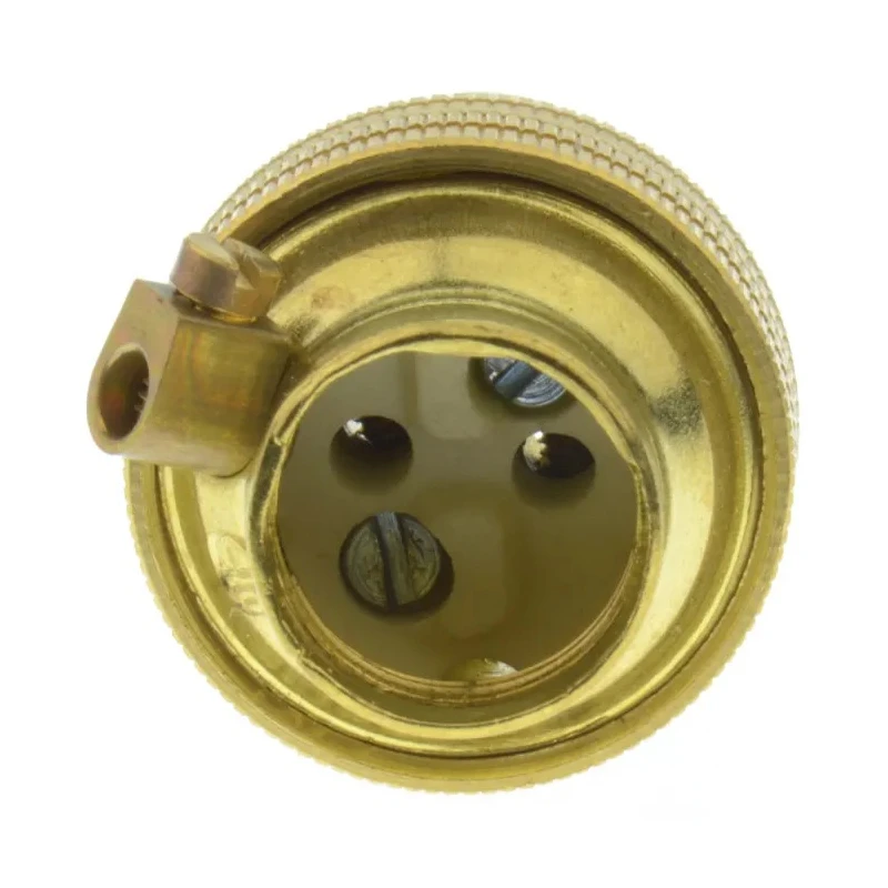S Lilley & Son Brass GLS Lamp Holder Screw Mount Snap-Fit Base B15 Thread 1/2 in. x 26TPI 3023E