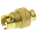 S Lilley & Son Brass GLS Lamp Holder Screw Mount Snap-Fit Base B15 Thread 1/2 in. x 26TPI 3023E