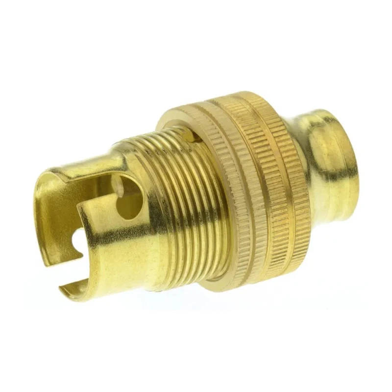 S Lilley & Son Brass GLS Lamp Holder Screw Mount Snap-Fit Base B15 Thread 1/2 in. x 26TPI 3023E