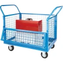 RS PRO Steel 1 Shelf Trolley 2 Fixed and 2 Swivel Rubber Wheels 127 mm, 900 mm Height, 900 mm Length, 600 mm Width 292-4043