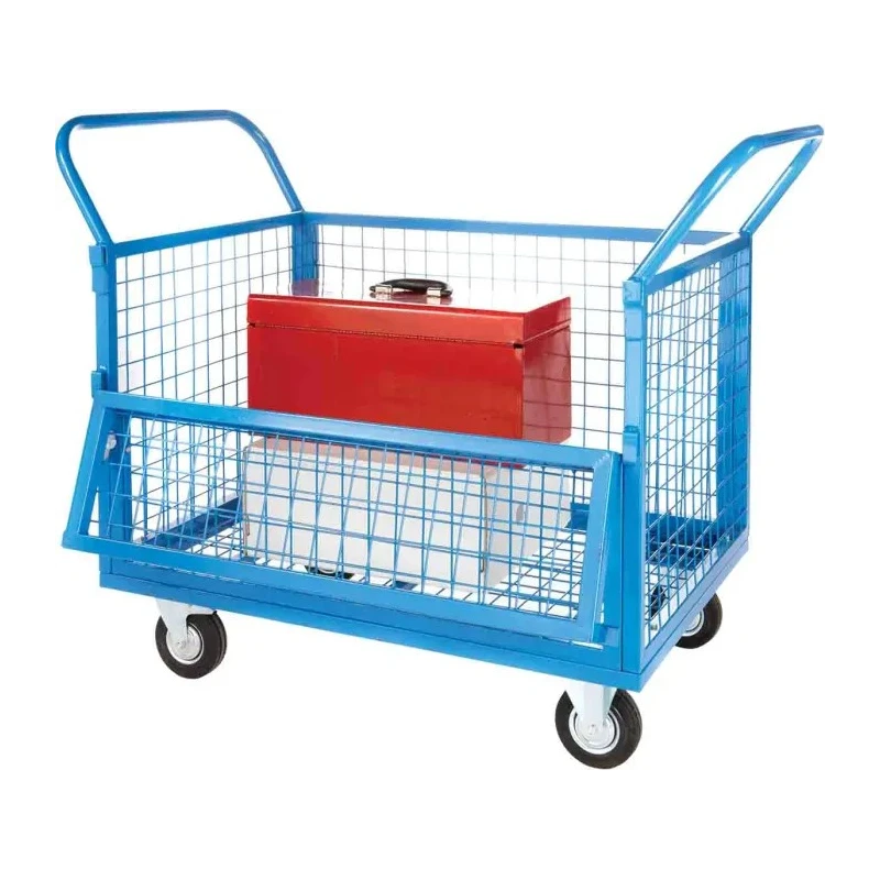 RS PRO Steel 1 Shelf Trolley 2 Fixed and 2 Swivel Rubber Wheels 127 mm, 900 mm Height, 900 mm Length, 600 mm Width 292-4043