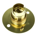 S Lilley & Son Brass GLS Lamp Holder Screw Snap-Fit B22 Base 39mm Length 68.6mm Width 3011E
