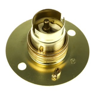 S Lilley & Son Brass GLS Lamp Holder Screw Snap-Fit B22 Base 39mm Length 68.6mm Width 3011E