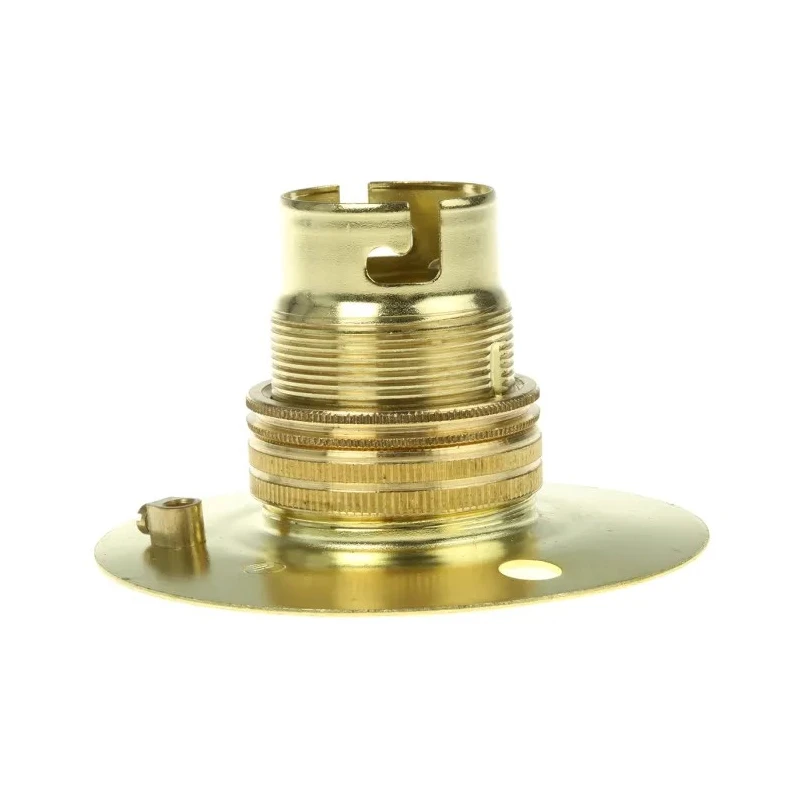 S Lilley & Son Brass GLS Lamp Holder Screw Snap-Fit B22 Base 39mm Length 68.6mm Width 3011E