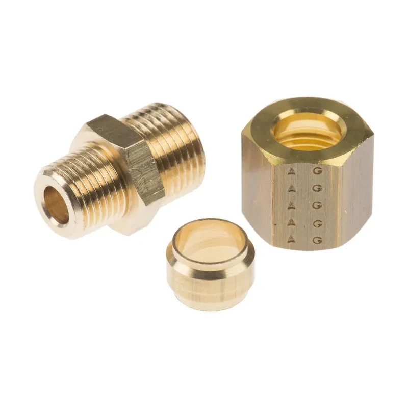 Legris Pneumatic Brass Compression Coupler Male BSPT 1/8 in to Female Metric 8 mm 0105 08 10