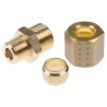 Legris Pneumatic Brass Compression Coupler Male BSPT 1/8 in to Female Metric 8 mm 0105 08 10
