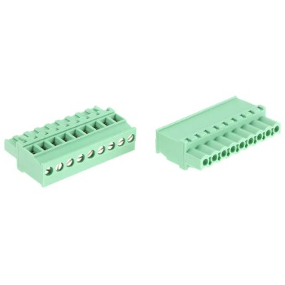 Phoenix Contact MVSTBR 2.5/9-ST-5.08 Series Pluggable Terminal Block, 9-Contact, 5.08 mm Pitch, 1 Row, 12A, 320V 1792317