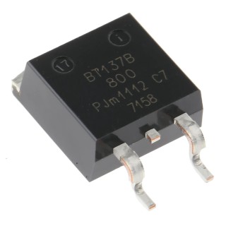 WeEn Semiconductors Co., Ltd Surface Mount 3-Pin TO-263 TRIAC 800 V 8A Gate Trigger 1.5 V BT137B-800F,118
