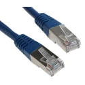 Decelect Cat5 Shielded PVC Jacketed Blue Ethernet Cable, 1 m CR503B1CBL