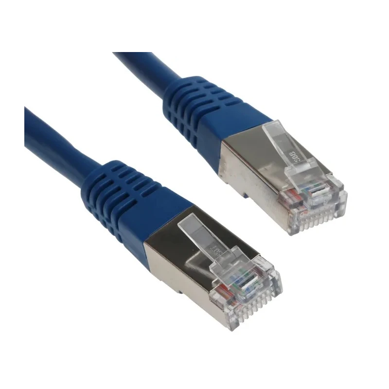 Decelect Cat5 Shielded PVC Jacketed Blue Ethernet Cable, 1 m CR503B1CBL