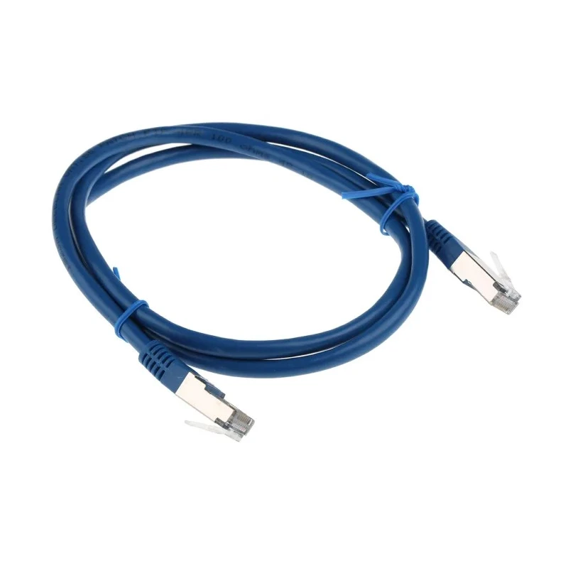 Decelect Cat5 Shielded PVC Jacketed Blue Ethernet Cable, 1 m CR503B1CBL