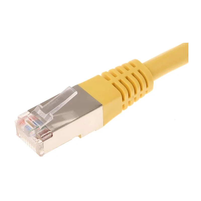 Decelect Cat5 Shielded PVC Jacketed Ethernet Cable, Yellow, 0.5 m, Terminated CR503B05CJN
