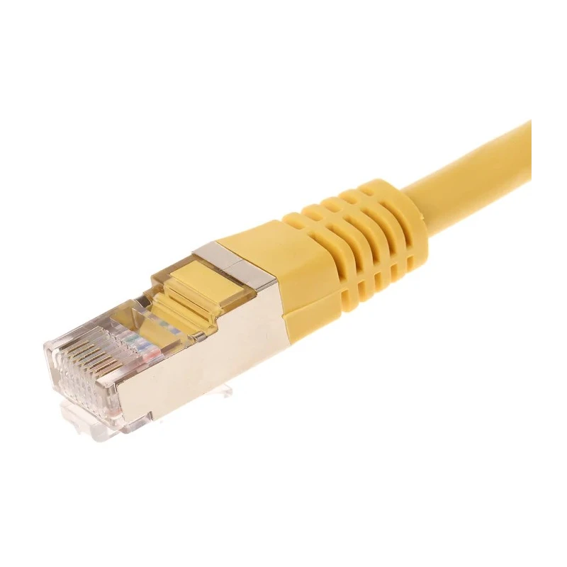 Decelect Cat5 Shielded PVC Jacketed Ethernet Cable, Yellow, 0.5 m, Terminated CR503B05CJN