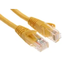 Decelect Cat5e Ethernet Cable, 0.5 m Length, Unscreened, Yellow PVC Jacket 