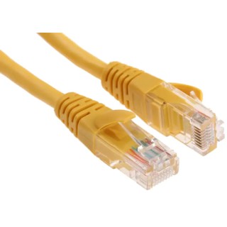 Decelect Cat5e Ethernet Cable, 0.5 m Length, Unscreened, Yellow PVC Jacket 