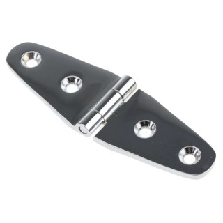 Pinet Chrome Plated Brass Strap Hinge Screw Fixing 30 mm x 98.5 mm x 3 mm 293-7695