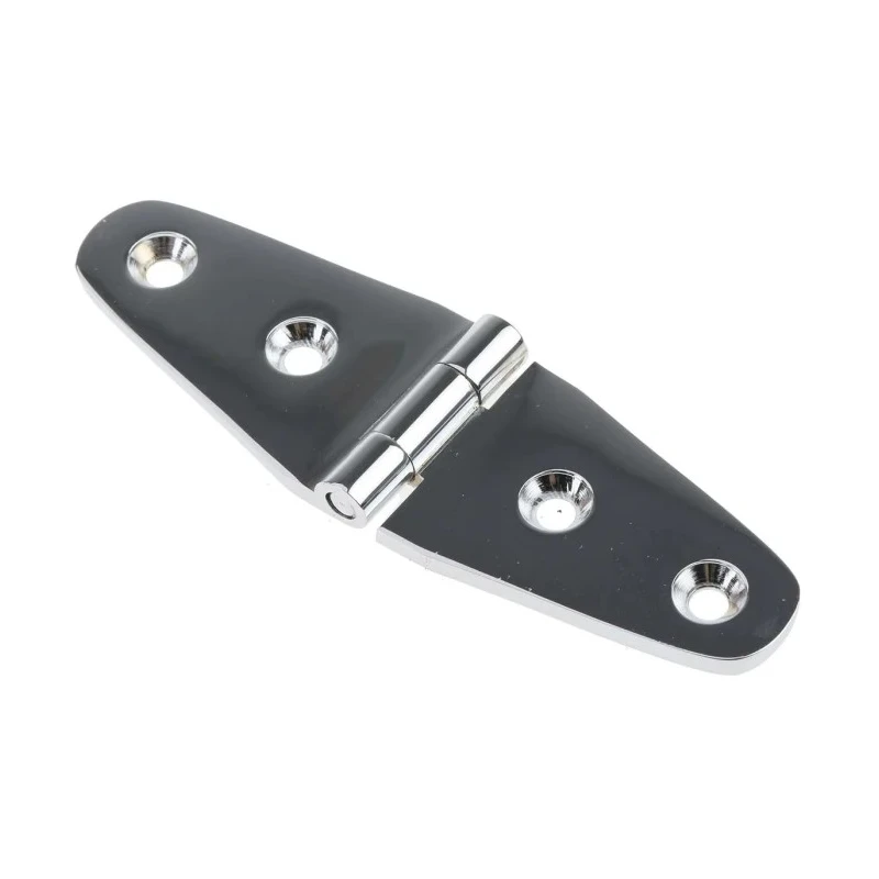 Pinet Chrome Plated Brass Strap Hinge Screw Fixing 30 mm x 98.5 mm x 3 mm 293-7695