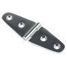 Pinet Chrome Plated Brass Strap Hinge Screw Fixing 30 mm x 98.5 mm x 3 mm 293-7695