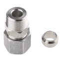 Legris Stainless Steel Pipe Fitting Straight Hexagon Coupler Male BSP 3/8 in 1805 10 17
