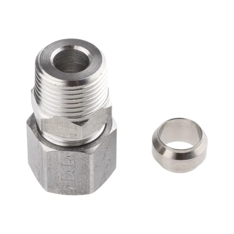 Legris Stainless Steel Pipe Fitting Straight Hexagon Coupler Male BSP 3/8 in 1805 10 17