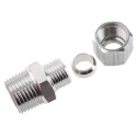 Legris Stainless Steel Pipe Fitting Straight Hexagon Coupler Male BSP 1/2 in 1805 10 21