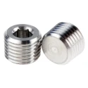 Legris Stainless Steel Pneumatic Fitting Pipe Plug Straight Hexagon Male Threaded 1/4 in 0285 13 00