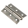 Pinet Nickel Plated Steel Concealed Butt Hinge with Barrel Pin, Screw Fixing, 50 mm x 30 mm x 1.2 mm 293-7825