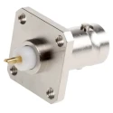 Radiall BNC Series 75 Ω Coaxial Connector Flange Female, Straight Body Solder Termination R142412000