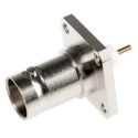 Radiall BNC Series 75 Ω Coaxial Connector Flange Female, Straight Body Solder Termination R142412000