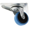 Flexello Swivel Castor with 90 kg Capacity, 75 mm Rubber Wheel, Nylon Hub, Plain Bore Bearing 296-2966