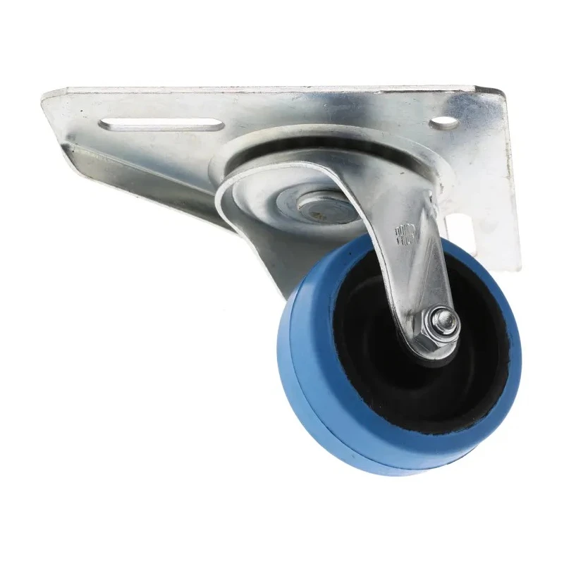 Flexello Swivel Castor with 90 kg Capacity, 75 mm Rubber Wheel, Nylon Hub, Plain Bore Bearing 296-2966