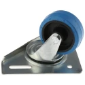 Flexello Swivel Castor with 90 kg Capacity, 75 mm Rubber Wheel, Nylon Hub, Plain Bore Bearing 296-2966