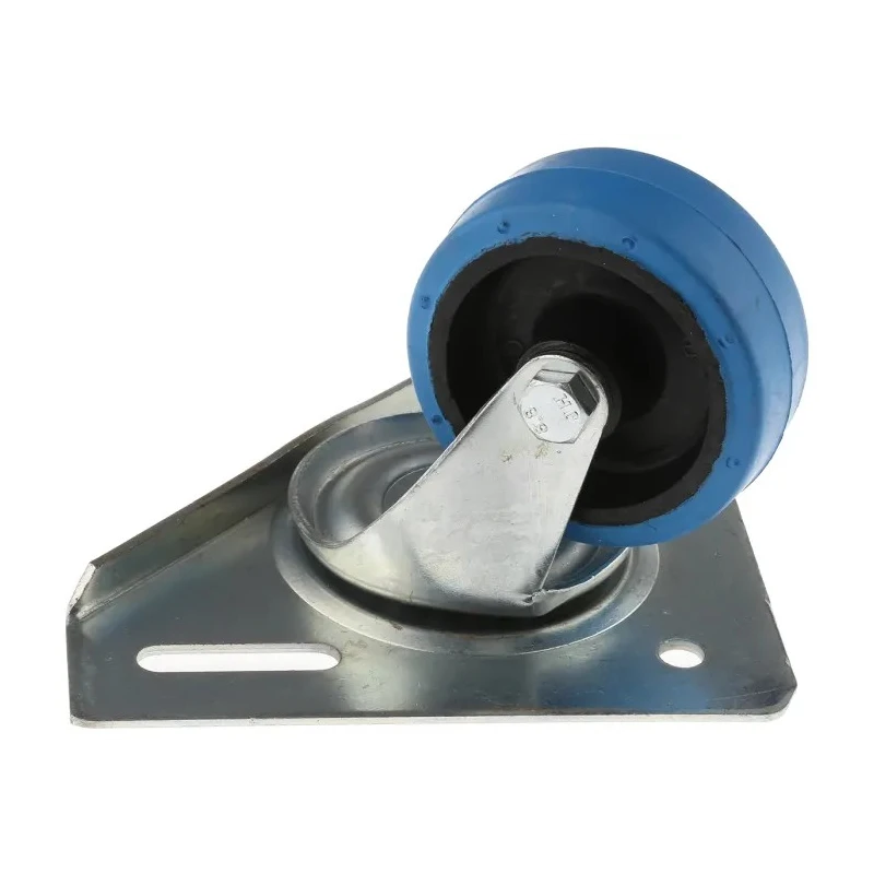 Flexello Swivel Castor with 90 kg Capacity, 75 mm Rubber Wheel, Nylon Hub, Plain Bore Bearing 296-2966
