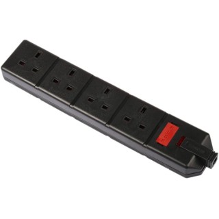RS PRO 4 Socket Type G British Trailing Socket 230V, 13A Durable Nylon Jacket 296-3559