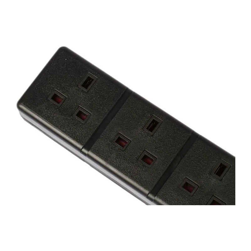 RS PRO 4 Socket Type G British Trailing Socket 230V, 13A Durable Nylon Jacket 296-3559