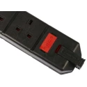 RS PRO 4 Socket Type G British Trailing Socket 230V, 13A Durable Nylon Jacket 296-3559