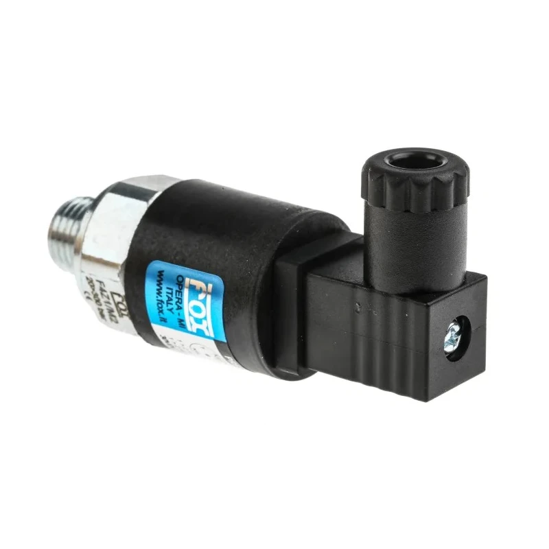 RS PRO Adjustable Pressure Switch NC 20 bar to 300 bar, 1/4 in Port Size, 250V AC, 500mA Current, Steel Construction 297-0080