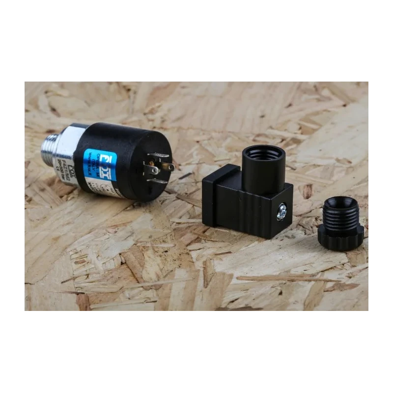 RS PRO Adjustable Pressure Switch NC 20 bar to 300 bar, 1/4 in Port Size, 250V AC, 500mA Current, Steel Construction 297-0080