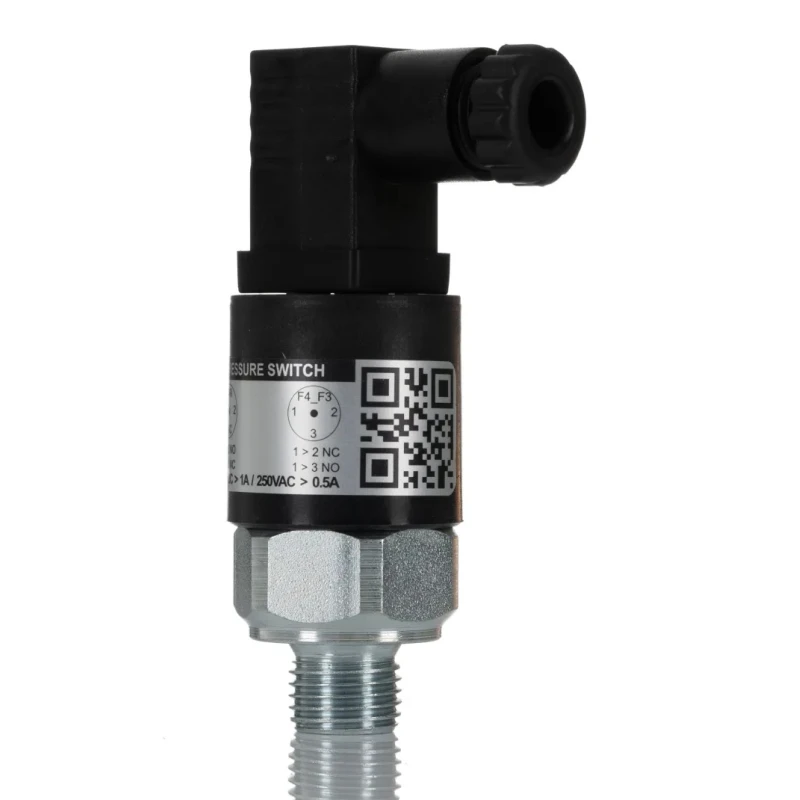 RS PRO Adjustable Double Contact Pressure Switch NC 1 bar to 12 bar 250V AC IP65 297-0052
