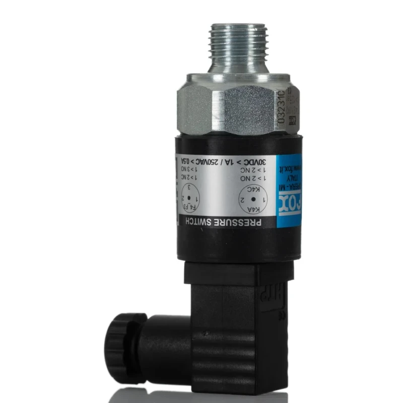 RS PRO Adjustable Double Contact Pressure Switch NC 1 bar to 12 bar 250V AC IP65 297-0052
